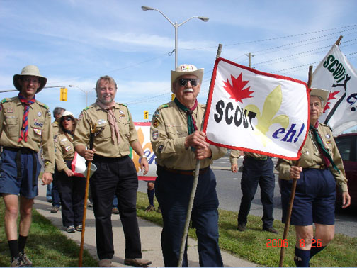 Some two 
dozen Scout eh! protesters outside national headquarters in 
Ottawa