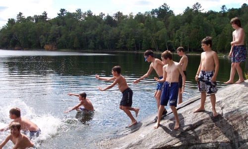 Swimming at Drag Lake